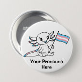 PRONOTIERT Niedliche Axolotline mit dem Trans-Prid Button (Vorne & Hinten)