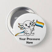 PRONOTIERT Niedliches Axolotl + AroAce Pride Flag Button (Vorne & Hinten)
