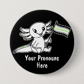 PRONOTIERT Niedliches Axolotl mit dem Flag "Agende Button (Vorderseite)