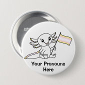 PRONOTIERT Niedliches Axolotl- und Pangender-Pride Button (Vorne & Hinten)