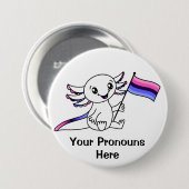 PRONOTIERT Niedliches Flag LGBTQ für Axolotl-Alles Button (Vorne & Hinten)