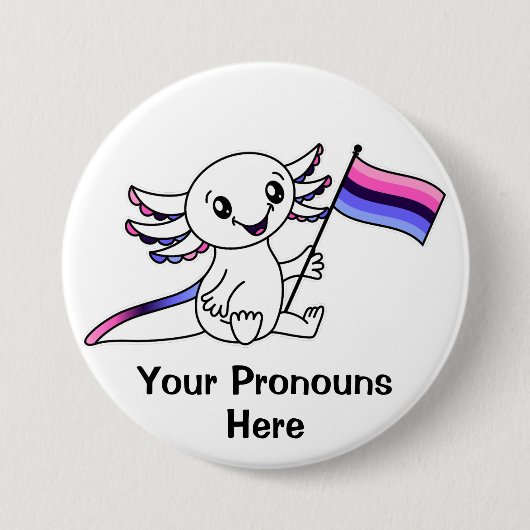 PRONOTIERT Niedliches Flag LGBTQ für Axolotl-Alles Button (Vorderseite)