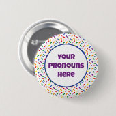 PRONOTIERT Rainbow-Sprinkles-Rainbow-LGBT-Pride-Fl Button (Vorne & Hinten)