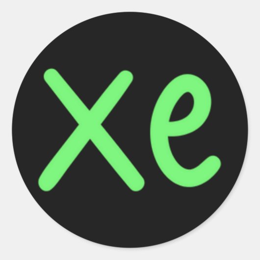 Pronoun-Aufkleber Runder Aufkleber (Vorderseite)