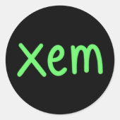 Pronoun-Aufkleber Runder Aufkleber (Vorderseite)