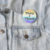 Pronoun Boho Genderfaun Pride Flag Button (Beispiel)