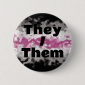 Pronoun Boho Librafeminine-Priesterflagge Button (Vorderseite)