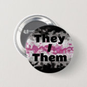 Pronoun Boho Librafeminine-Priesterflagge Button (Vorne & Hinten)