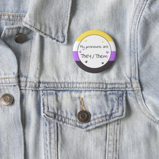 Pronoun-Button, nichtbinär Button (Beispiel)