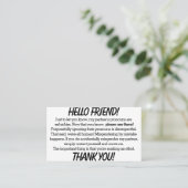 Pronoun Cards (ze/hir partner) Visitenkarte (Stehend Vorderseite)