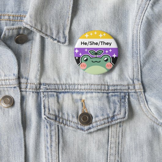 Pronoun-Flag, nicht binär Button (Beispiel)