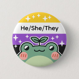Pronoun-Flag, nicht binär Button