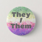 Pronoun Genderdoe Pride Flag individuell einstellb Button (Vorderseite)