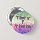 Pronoun Genderdoe Pride Flag individuell einstellb Button (Vorne & Hinten)