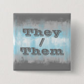 Pronoun Grungy Demiboy Pride Flag Button (Vorderseite)