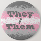 Pronoun Grungy Demigirl Pride Flag individuell ein Button (Vorderseite)