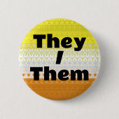 Pronoun Maverique Pride Flag individuell einstellb Button (Vorderseite)