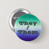 Pronoun MLM Men Love Men Pride Flag Button (Vorne & Hinten)