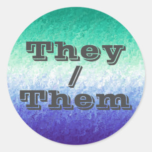 Pronoun MLM Men Love Men Pride Flag Runder Aufkleber