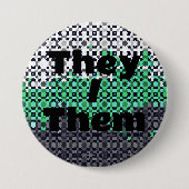 Pronoun Neutrois Pride Flag individuell einstellba Button (Vorderseite)