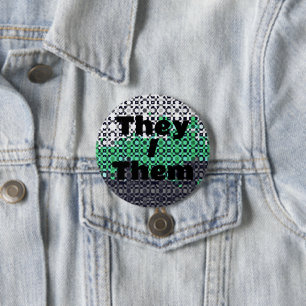 Pronoun Neutrois Pride Flag individuell einstellba Button