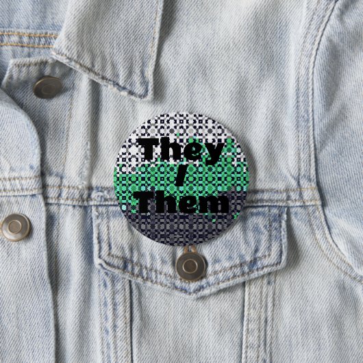 Pronoun Neutrois Pride Flag individuell einstellba Button (Beispiel)