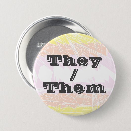 Pronoun Pangender-Preis-Flag mit benutzerdefinierb Button (Vorne & Hinten)