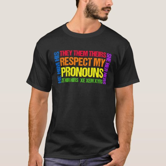 Pronoun Pride LGBTQ+ LGBT T-Shirt (Vorderseite)