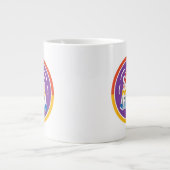 Pronoun Rainbow Circle Pride Jumbo-Tasse (Vorderseite)