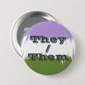 Pronoun Spiky Genderqueer Prix Flag individuell ei Button (Vorne & Hinten)