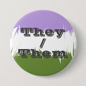 Pronoun Spiky Genderqueer Prix Flag individuell ei Button (Vorderseite)