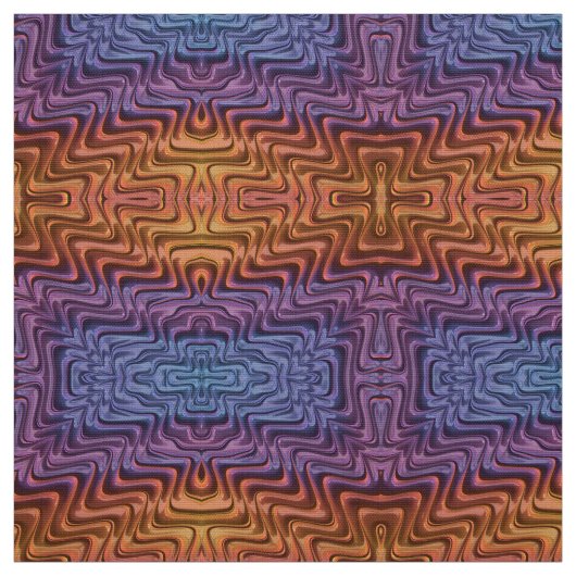 PRONOUNCED 3D! ~ Lila, blau und orange GORGEOUS Stoff (Muster)