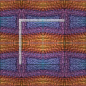 PRONOUNCED 3D! ~ Lila, blau und orange GORGEOUS Stoff (Kachel)