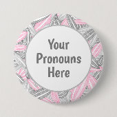 PRONOUNS Demigirl Pride Abstrakt Zen Blume Petals Button (Vorderseite)