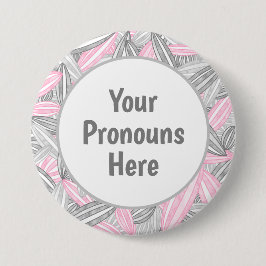 PRONOUNS Demigirl Pride Abstrakt Zen Blume Petals Button