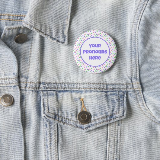 PRONOUNS-Flag für Regenbogensprinklen, Trigender-P Button (Beispiel)