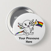 PRONOUNS Niedliches Axolotl Intersex Progress Pril Button (Vorne & Hinten)