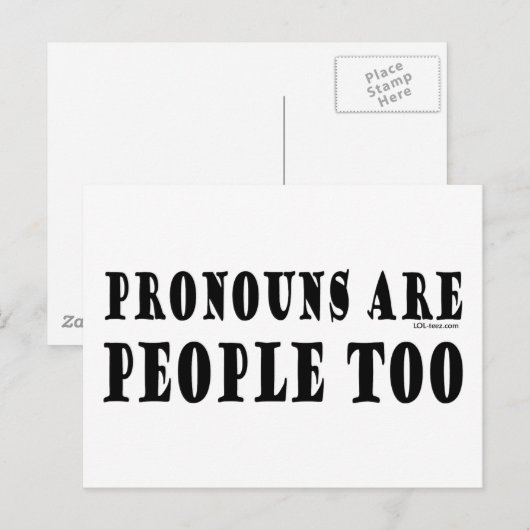 Pronouns Postkarte (Vorne/Hinten)
