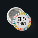 Pronouns Rainbow Soft Circle Rings Button<br><div class="desc">Dekorieren Sie Ihr Outfit mit diesem coolen Kunstknopf. Sie können ihn anpassen und auch Text hinzufügen. Karo in meinem Shop für viel mehr Farben und Muster! Lass mir Bescheid,  wenn du auch etwas Gewohntes willst.</div>