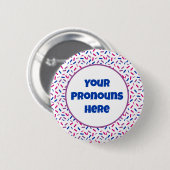 PRONOUNS: Rainbow Sprinkles Bisexuelles Pride Flag Button (Vorne & Hinten)