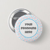 PRONOUNS: Rainbow Sprinkles Transgender Pride Flag Button (Vorne & Hinten)