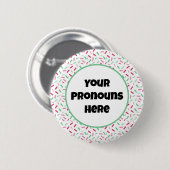 PRONOUNS: Regenbogensprinklen Flag Abrosexual Prid Button (Vorne & Hinten)