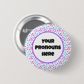PRONOUNS: Regenbogensprinkles Androgyne-Pride-Flag Button (Vorne & Hinten)
