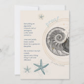 Proof seashell nautilus fibonacci Design Dankeskarte (Vorderseite)