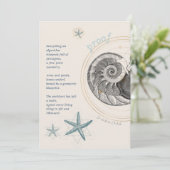 Proof seashell nautilus fibonacci Design Dankeskarte (Stehend Vorderseite)