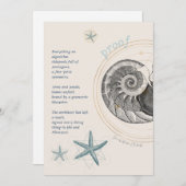 Proof seashell nautilus fibonacci Design Dankeskarte (Vorne/Hinten)