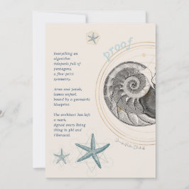 Proof seashell nautilus fibonacci Design Dankeskarte