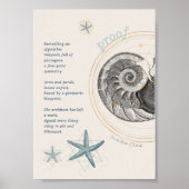 Proof seashell nautilus fibonacci Design Poster (Vorne)