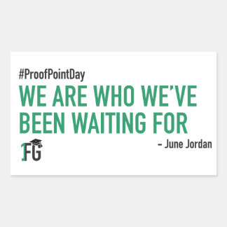 #ProofPointDay June Jordan-Sticker Rechteckiger Aufkleber