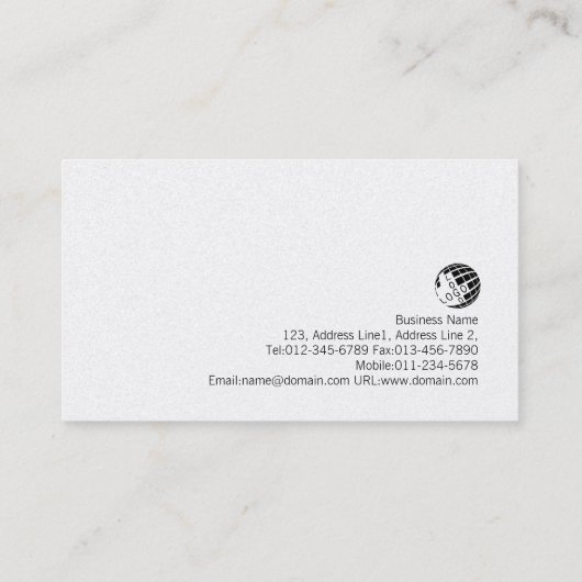 Proofreader Curry Monogram Business Card Visitenkarte (Rückseite)